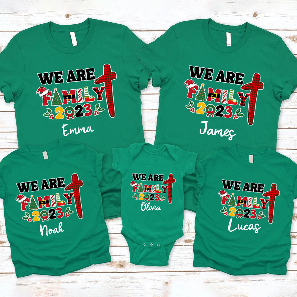 We Are Family Christian Christmas Matching Shirts