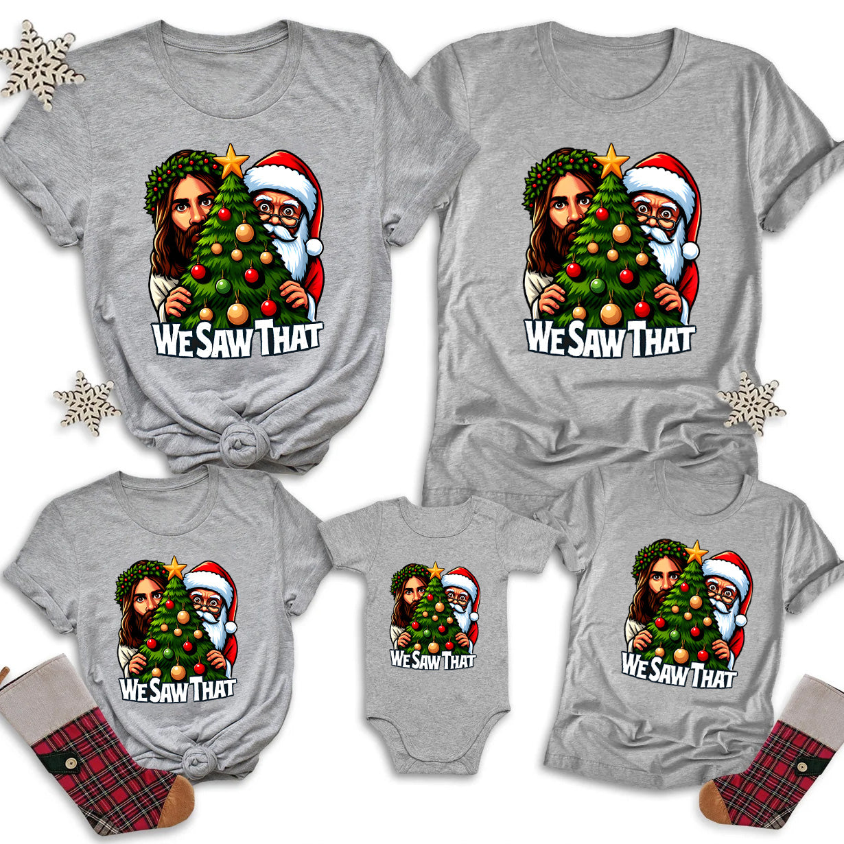 We Saw That Christmas Family Matching Shirts