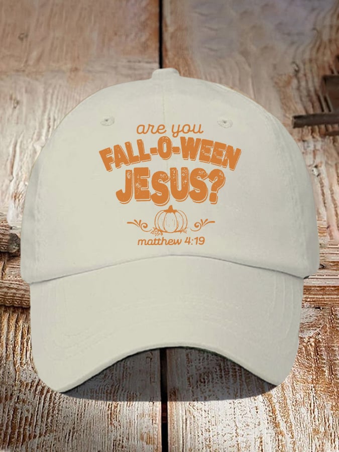 Unisex Vintage Are You Fall-O-Ween Jesus Print Hat