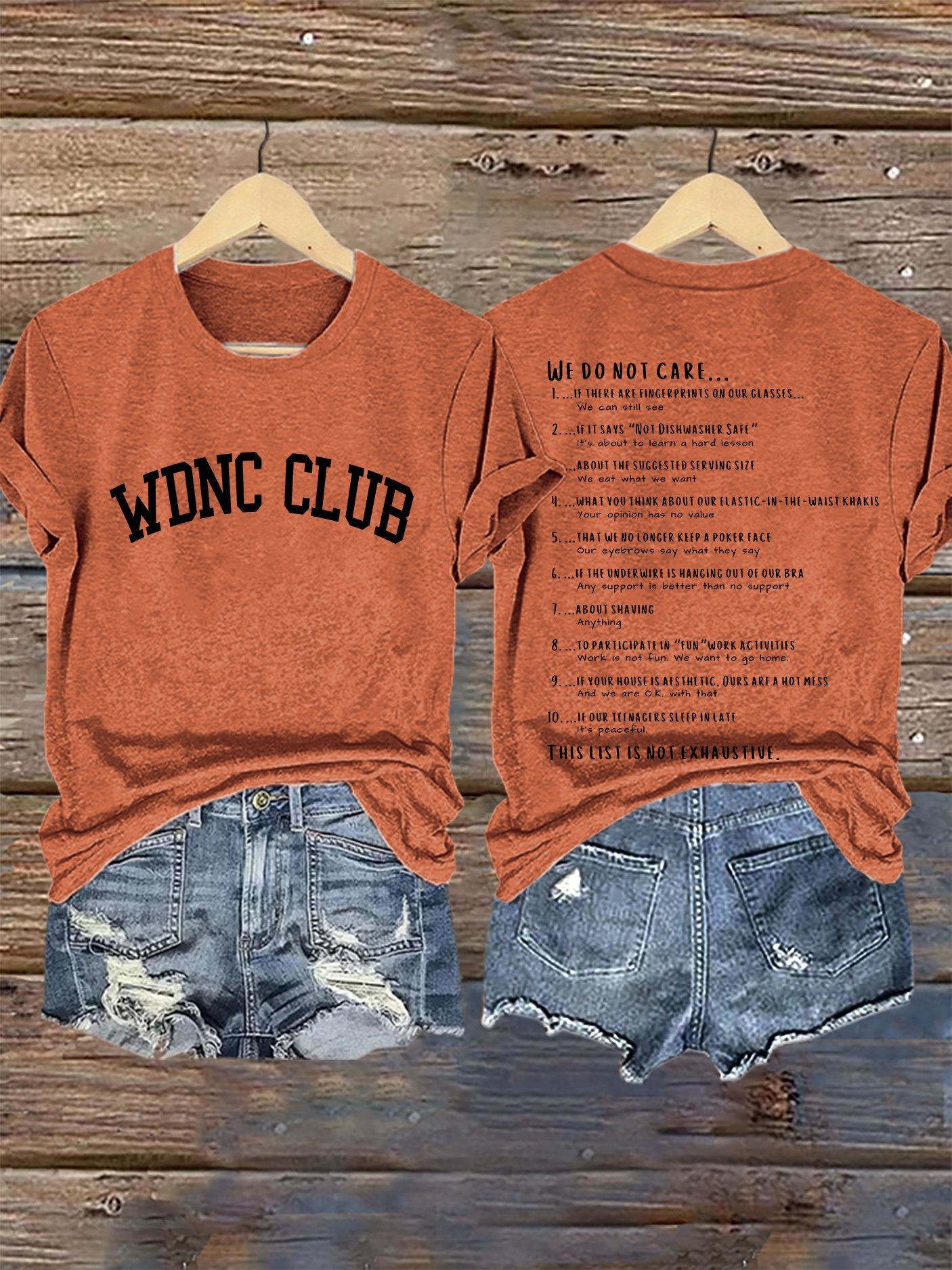 🔥Buy 3 Get 15% Off🔥Retro Funny WDNC Menopause Perimenopause This List Is Not Exhaustive Print T-Shirt