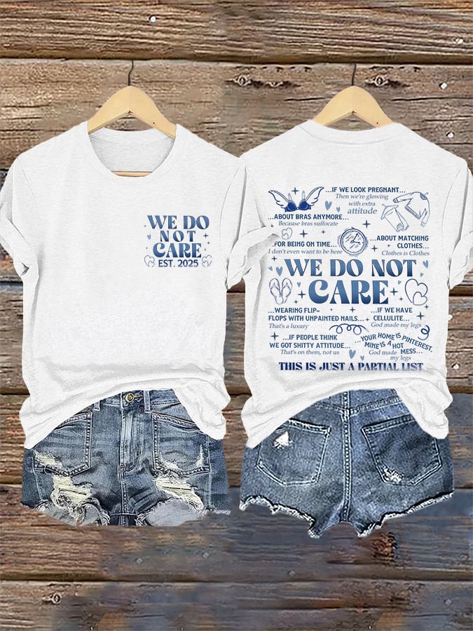 Retro Proud Member Of WDNC Club Est. 2025 We Do Not Care Print T-Shirt