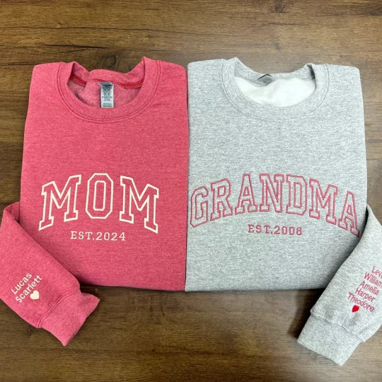 Custom Embroidered MAMA Sweatshirt, Mother's Day Gift