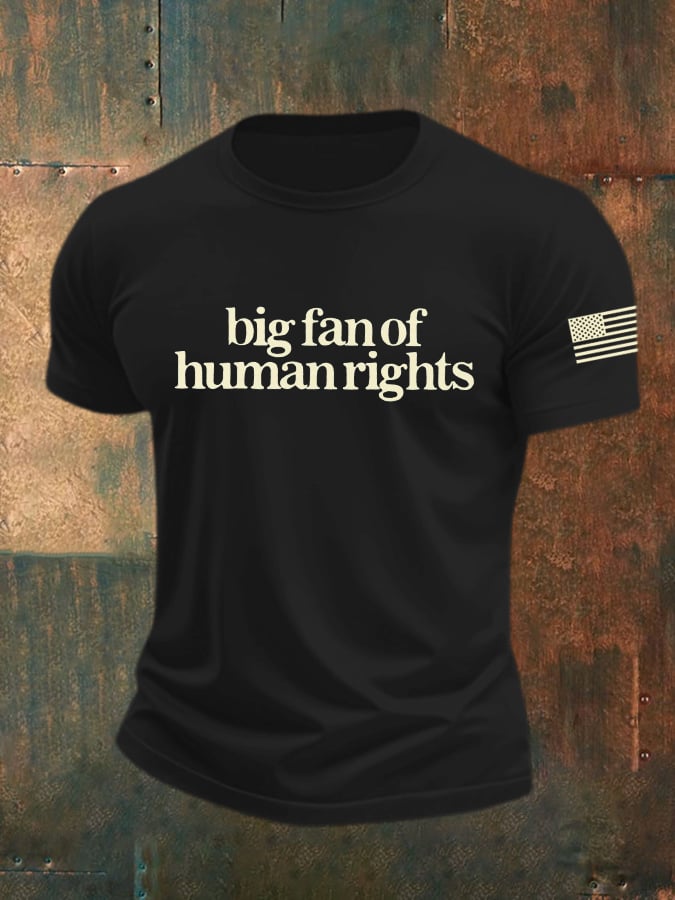 🔥Buy 3 Get 15% Off🔥Men's Casual Big Fan of Human Rights T-shirt