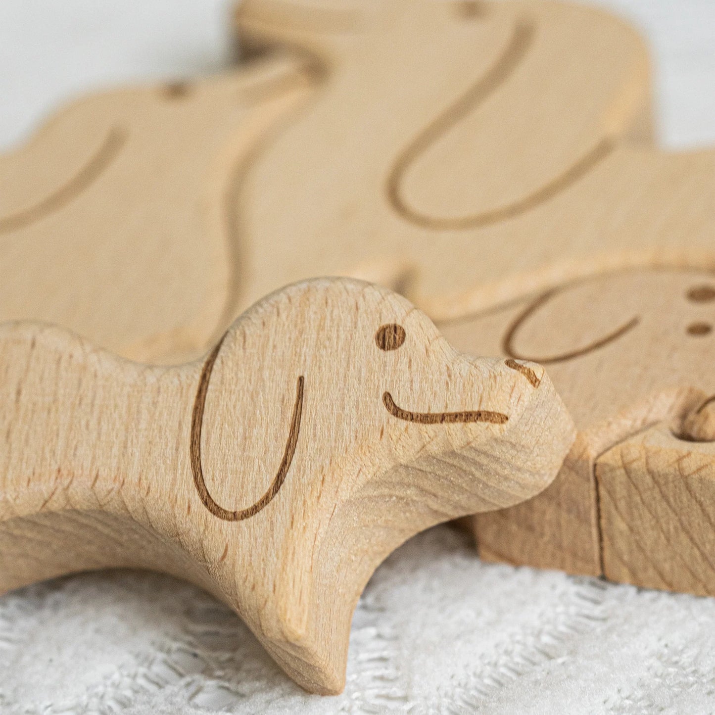 Dog Family - Personalized Wooden Dog Family Puzzle