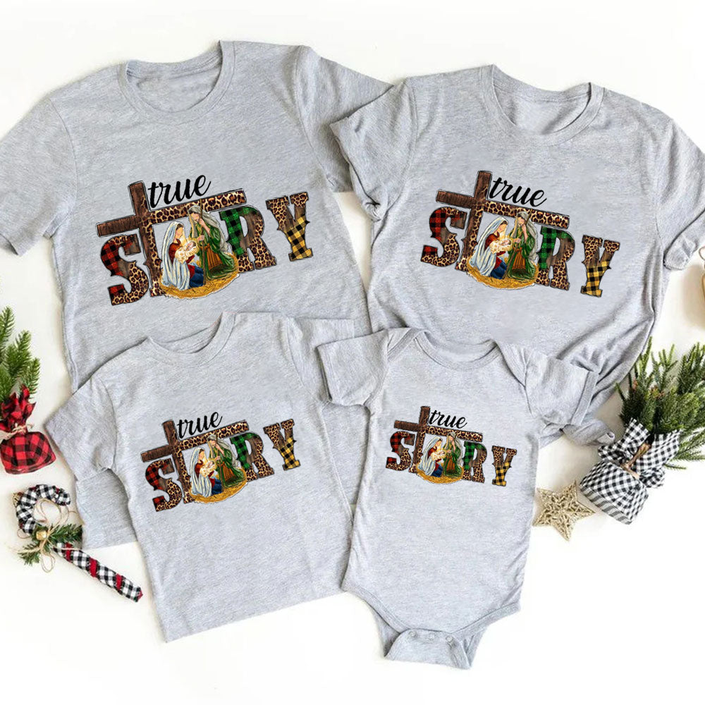 True Story Holy Christmas Family Matching Shirts