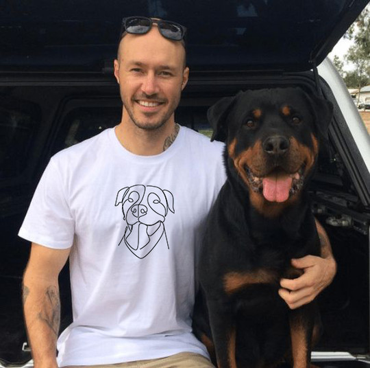 Custom Embroidered Pet T-shirt With Pet Photo-Gift For Pet Owners