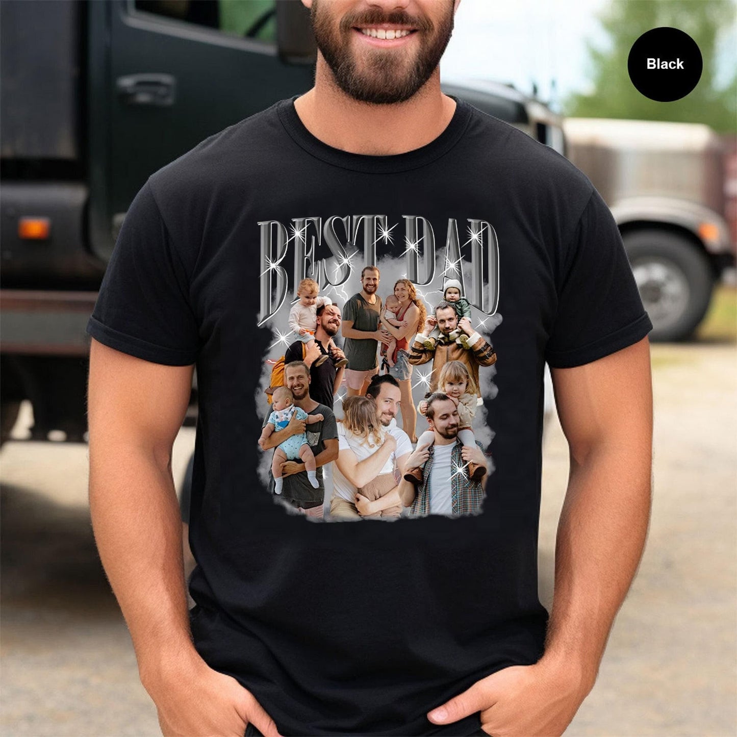 Custom Bootleg Shirt, Best Dad Ever Shirt, Custom Bootleg Rap Tee, Gift for Girlfriend Gift for Boyfriend, Personalized Photo Sweatshirt