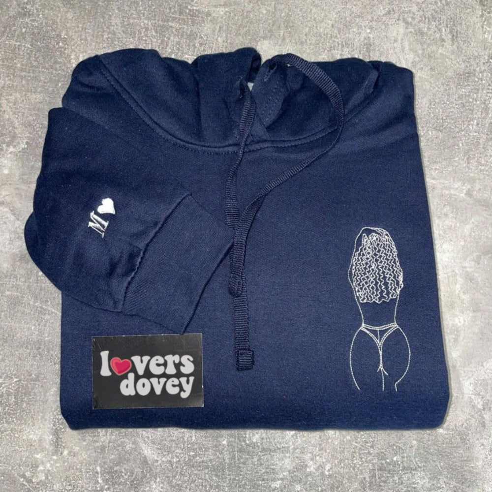 Custom Embroidered Sweatshirt β Personalized Sexy Portrait Gift for Him ππ₯
