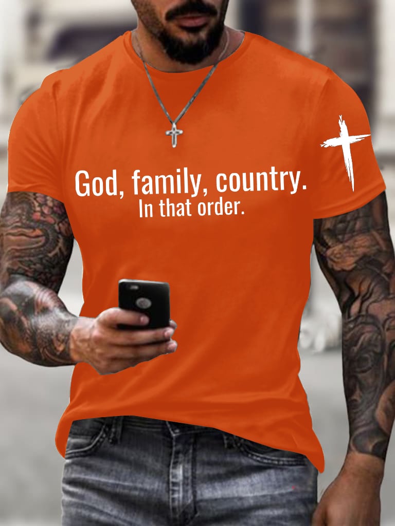 God Family Country In that order Men's T-shirts