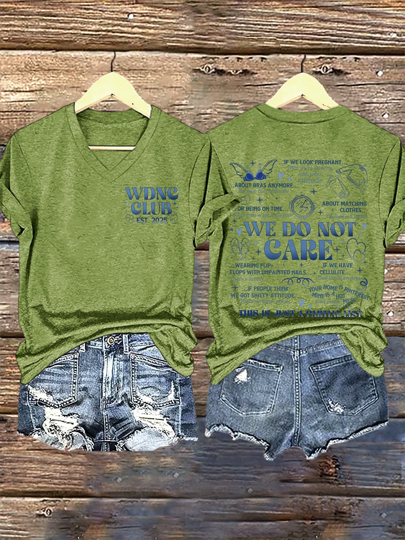 🔥Buy 3 Get 15% Off🔥V-Neck Retro Funny WDNC CLUB Est. 2025 Menopause Perimenopause Print T-Shirt