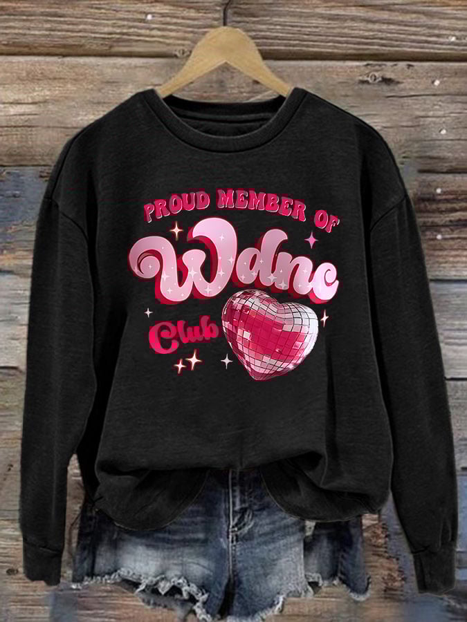 Women's Retro Funny Proud Member Of Club We Do Not Care Menopause Perimenopause Print Sweatshirt