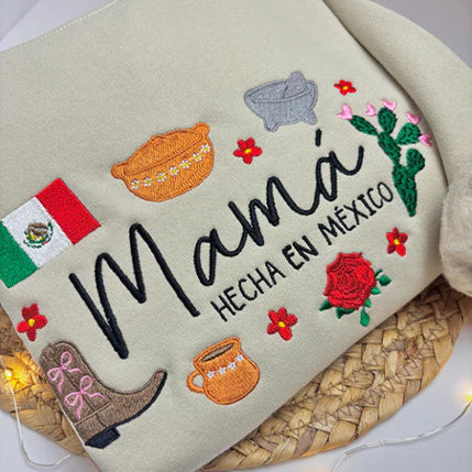 Custom Embroidered 'Mamá' Sweater - Unique Gift for Mom