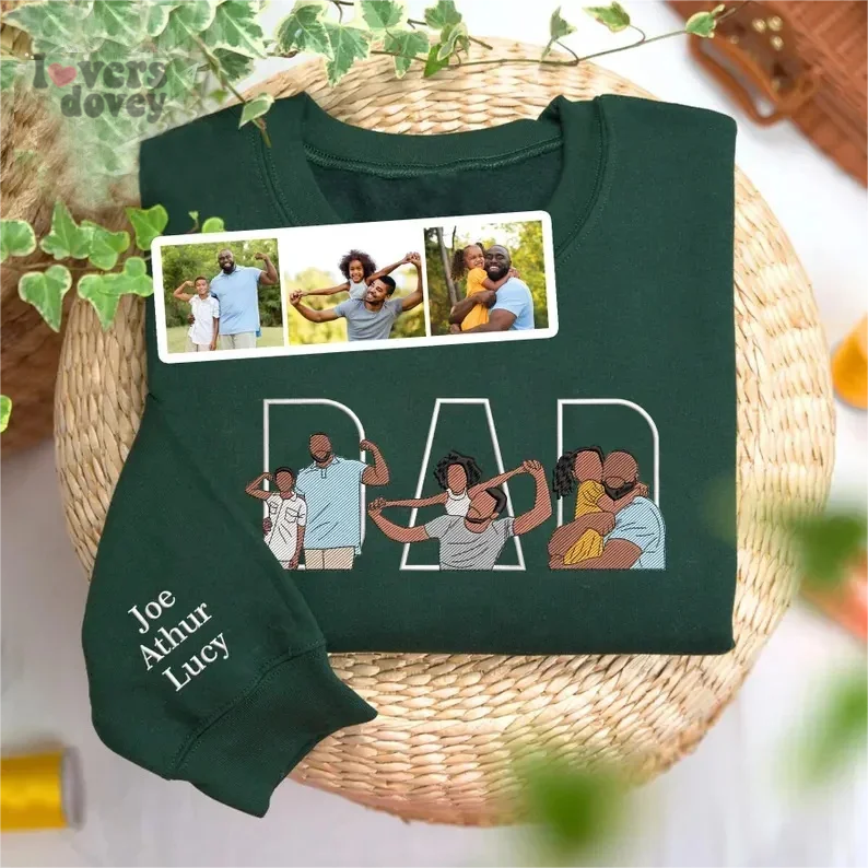 Custom Family Embroidered Sweatshirt – A Unique and Heartwarming Gift for Papa, Dad or Mama