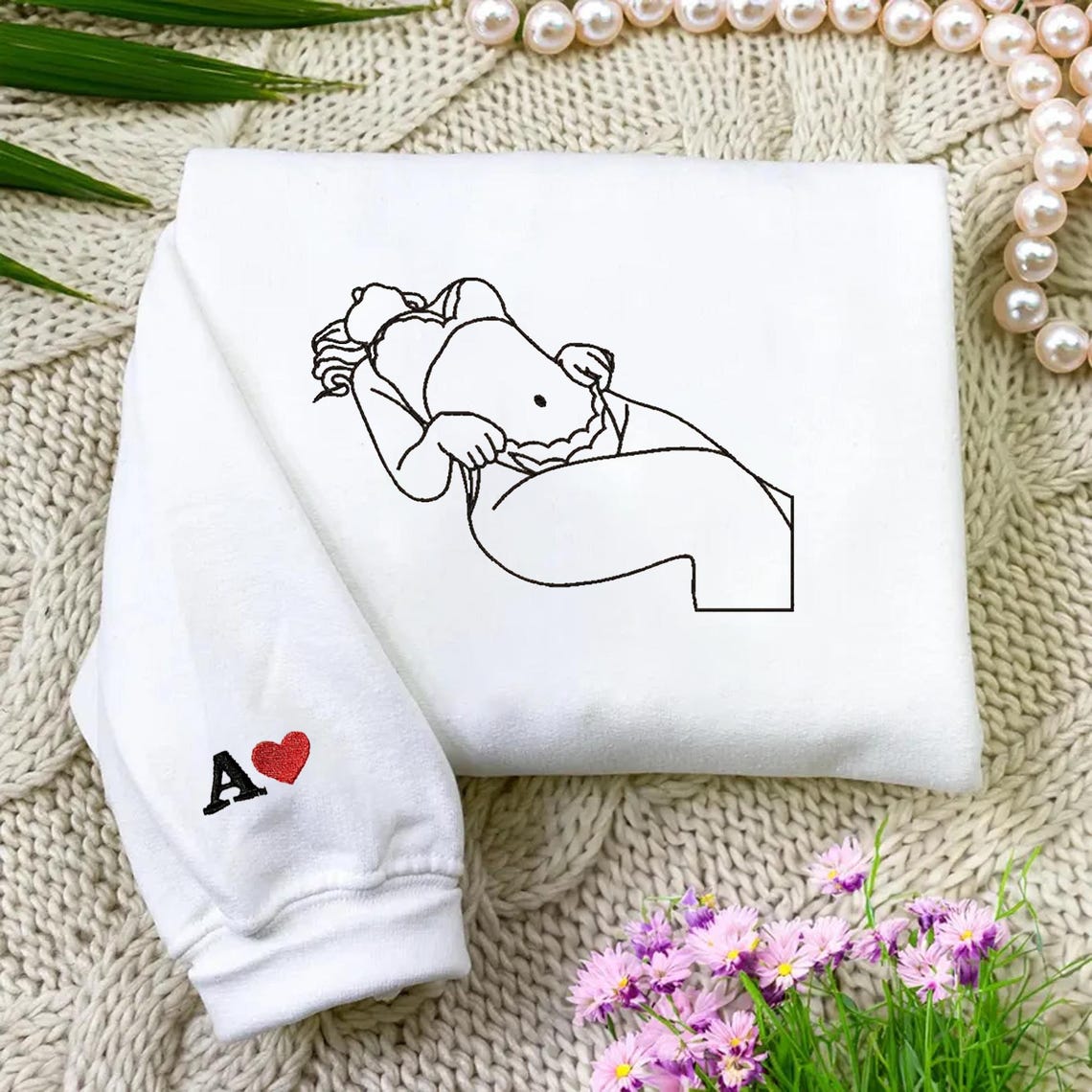 Custom Embroidered Sweatshirt β Personalized Sexy Portrait Gift for Him ππ₯