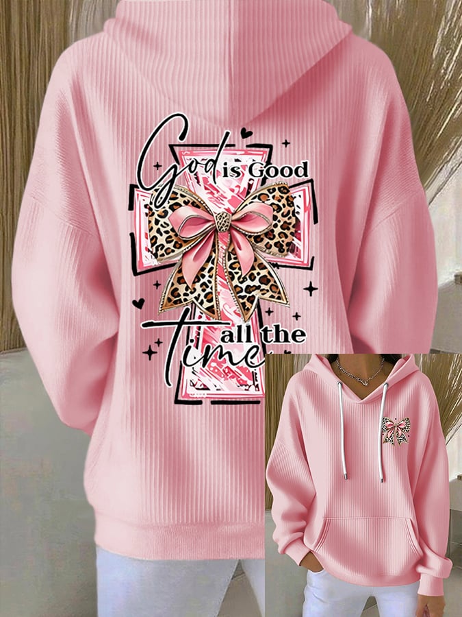 Women's God Is Good All The Time Print Casual Hoodie Sweatshirt