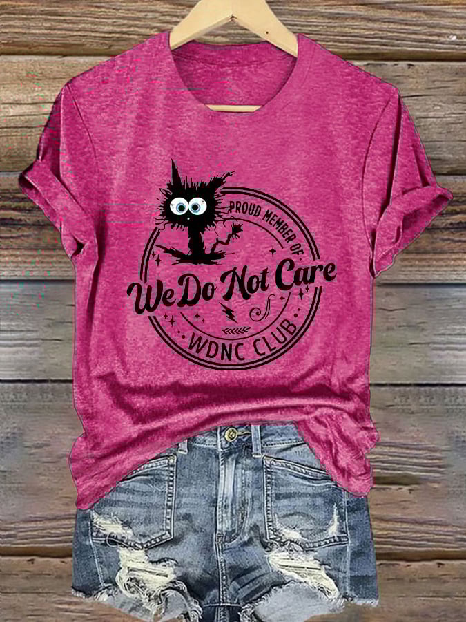🔥Buy 3 Get 15% Off🔥Retro Funny Proud Member Of WDNC Club We Do Not Care Menopause Perimenopause Print T-Shirt