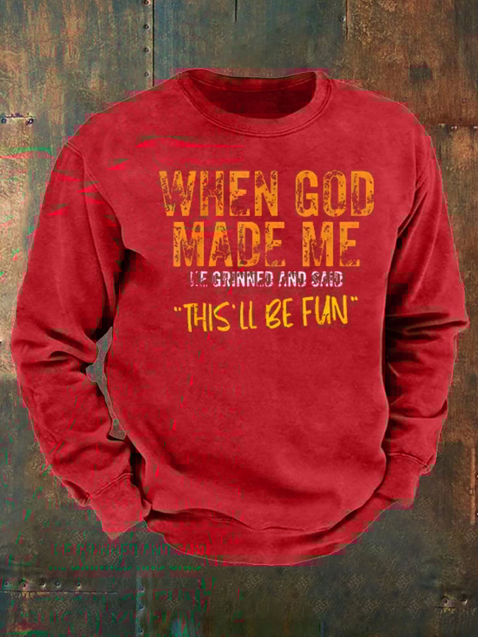 Men's Casual Faith Short-Sleeved Sweatshirt
