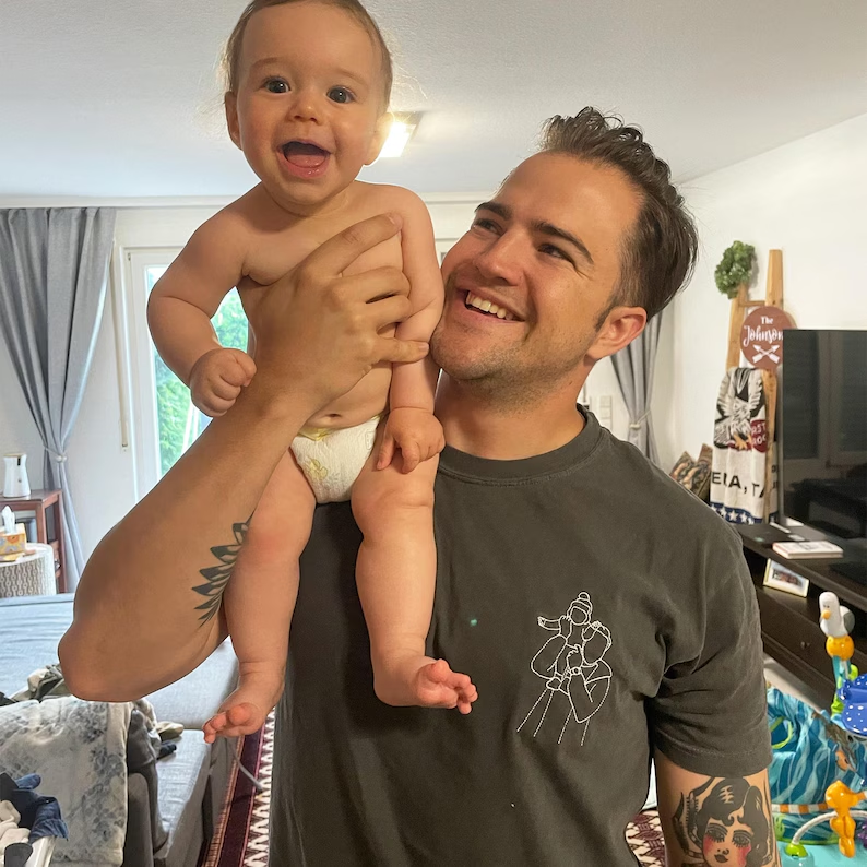 To My Man - Custom Photo Embroidery Shirt