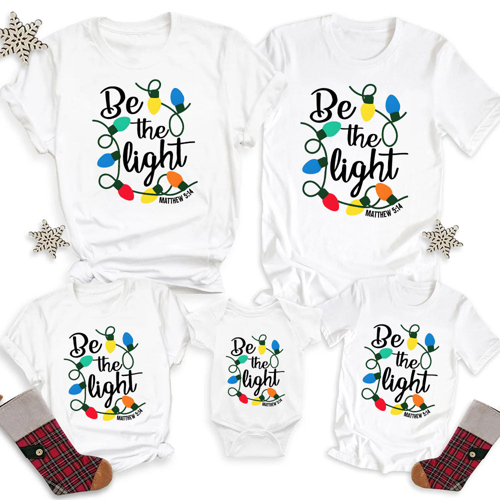 Be the Light Christmas Family Matching Shirts