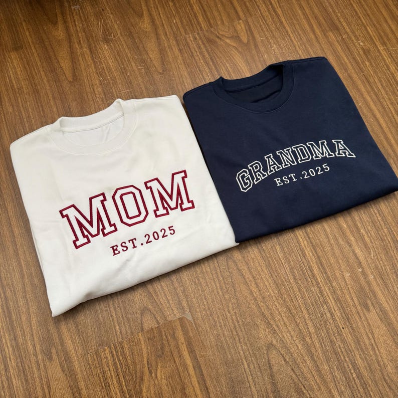 Custom Embroidered Sweatshirt With Your Child's Name And Heart On The Sleeve As A Mother’s/Father's Day Gift