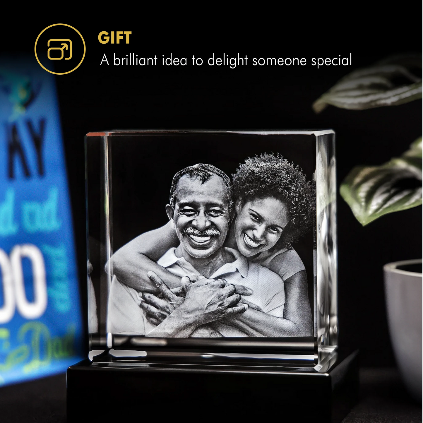 Custom 3D Photo Crystal Engraving – Personalized Laser Etched Keepsake