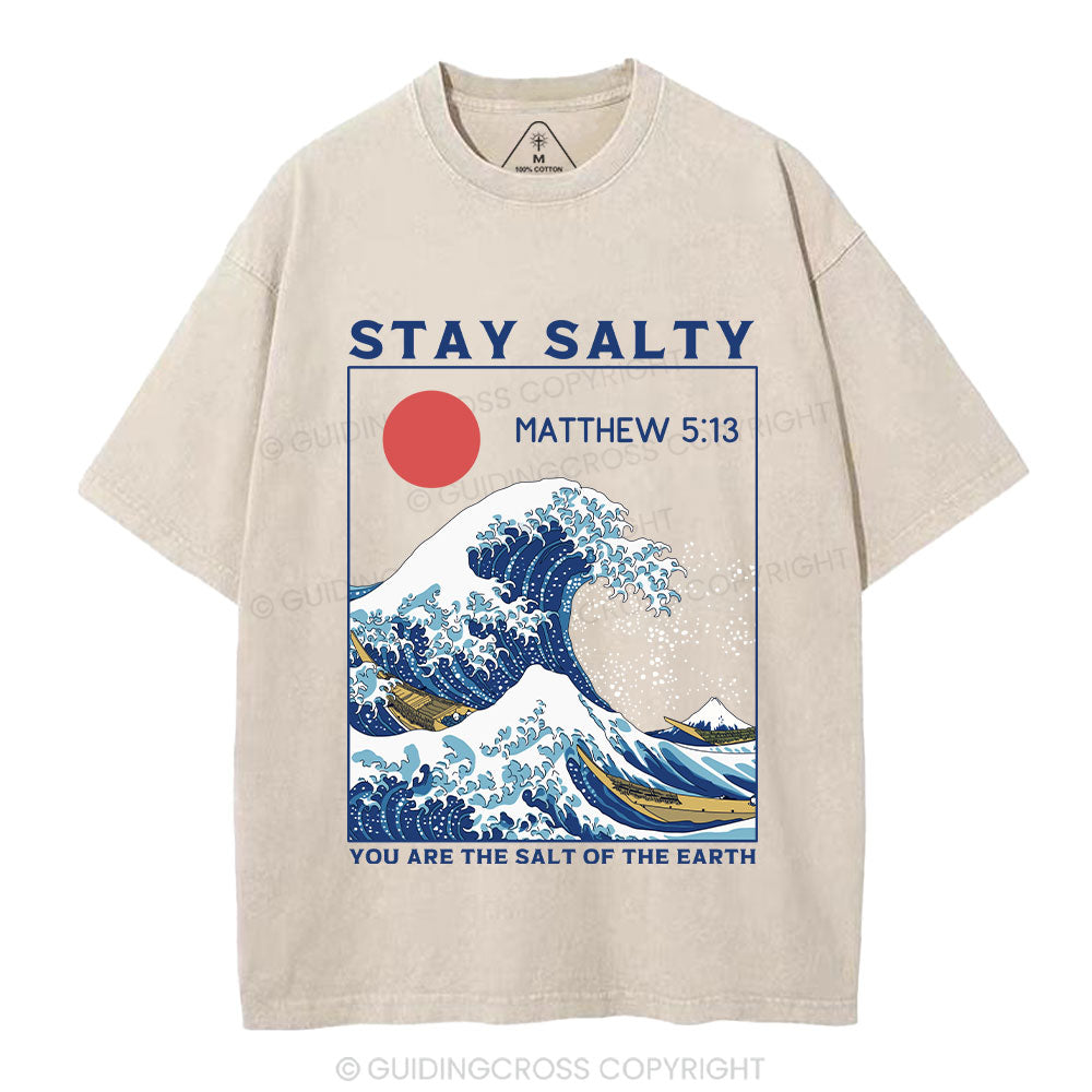 Stay Salty Christian Washed T-Shirt