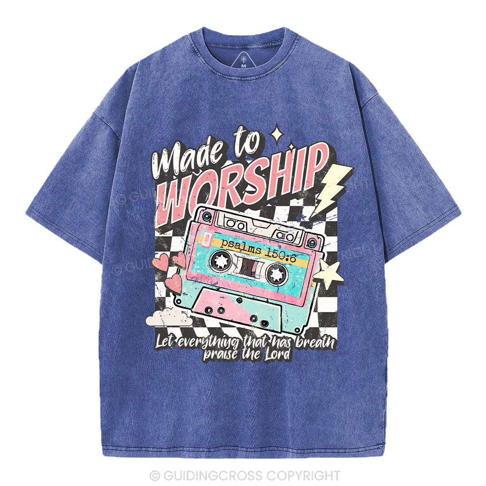 Made To Worship Christian Washed T-Shirt