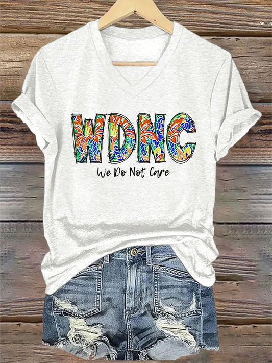 🔥Buy 3 Get 15% Off🔥V-Neck Retro Funny WDNC Menopause Perimenopause Print T-Shirt