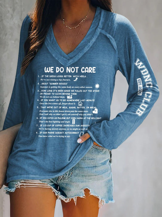 🔥Buy 3 Get 15% Off🔥V-neck Retro Funny WDNC Menopause Perimenopause Print T-Shirt