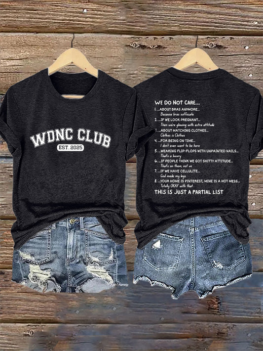 🔥Buy 3 Get 15% Off🔥Retro Proud Member Of WDNC Club Est. 2025 We Do Not Care Print T-Shirt