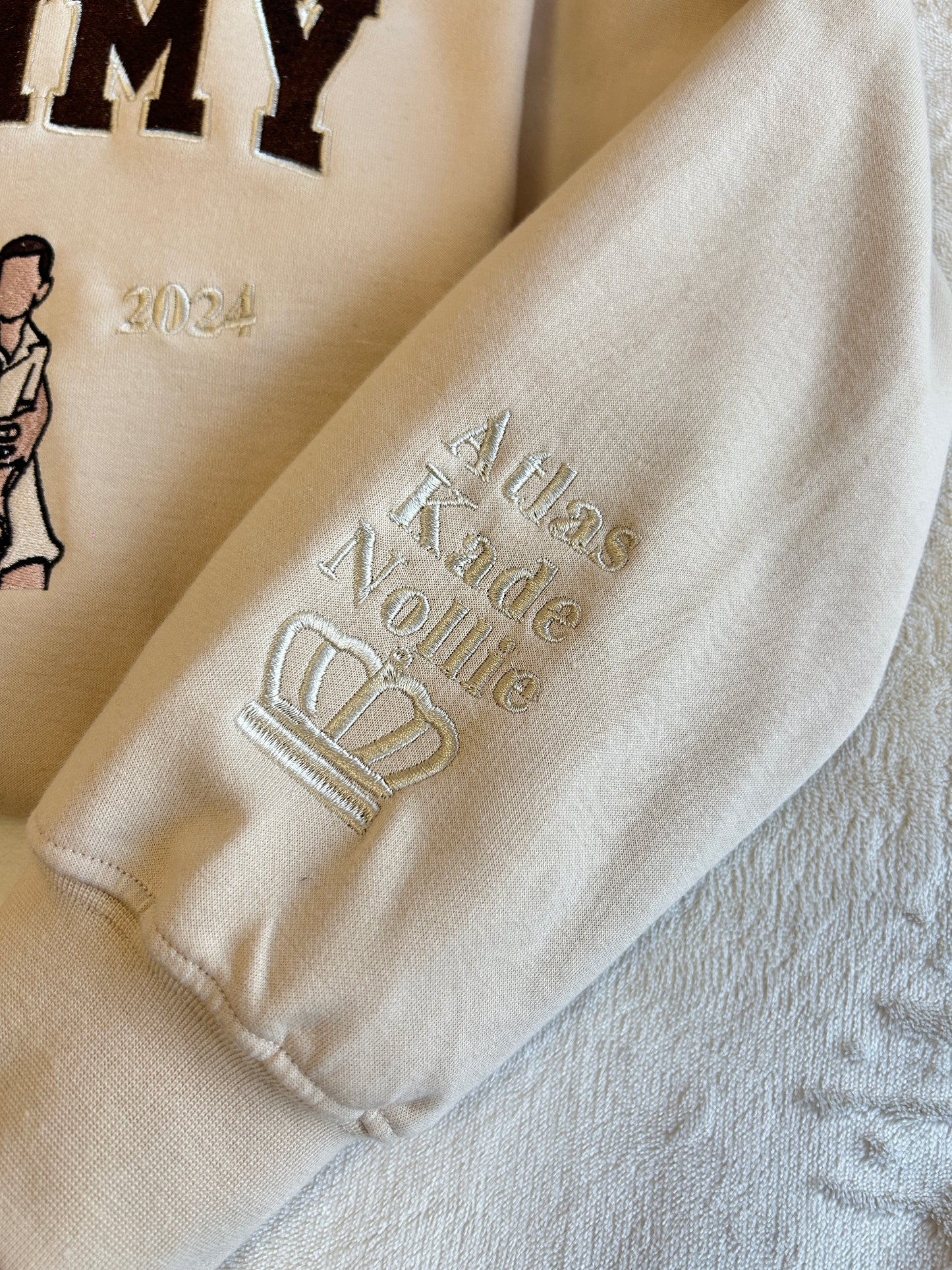 Custom Dad Photo Embroidery with nickname T-shirt/ Sweatshirt /Hoodie