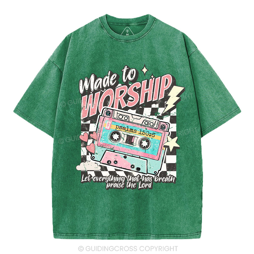 Made To Worship Christian Washed T-Shirt