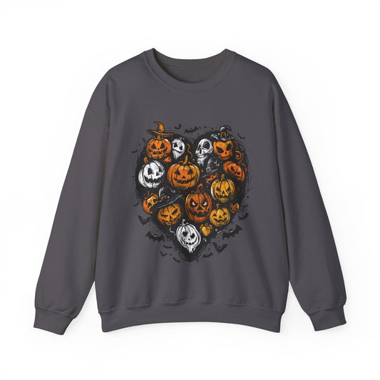 Custom Embroidered Halloween Spooky Doodles Pumpkin Ghost Sweatshirt | Halloween Gift
