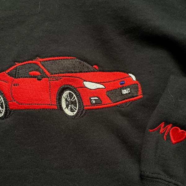 Custom Embroidered Car Hoodie Gifts for Boyfriend Anniversary Gifts for Husband Christmas Gift for Car Lovers