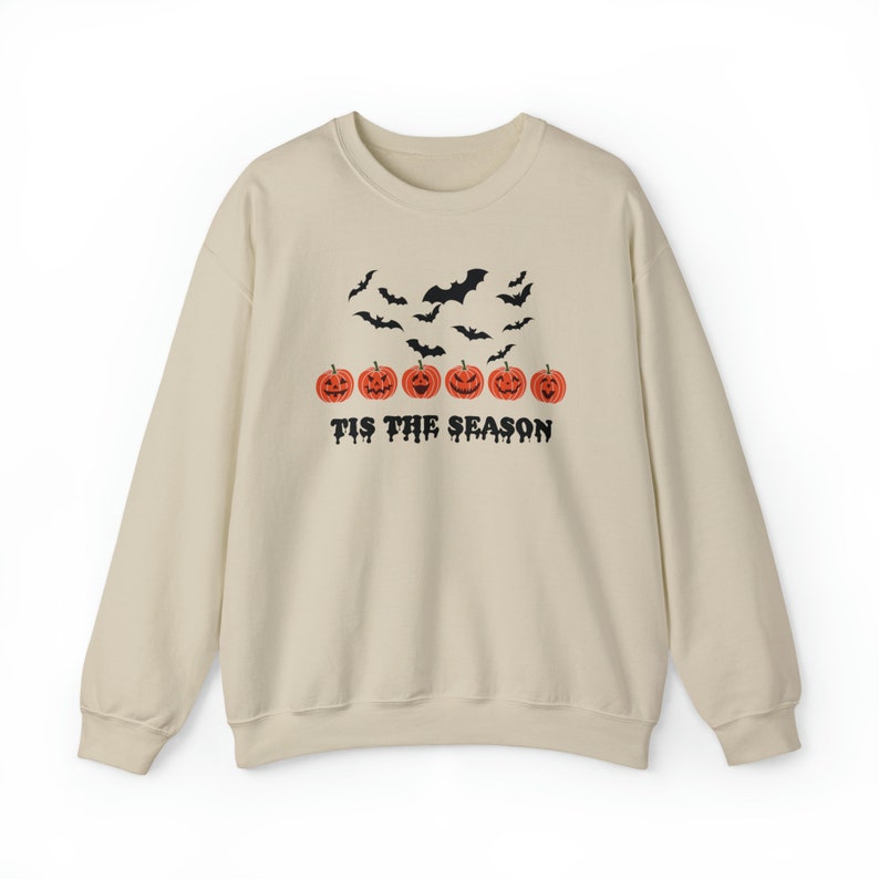 Custom Embroidered Halloween Tis The Season Halloween Sweatshirt | Halloween Gift