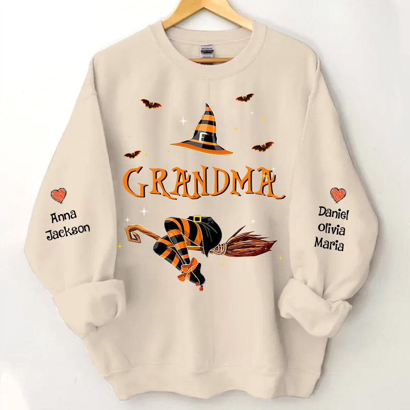 Custom Embroidered Halloween Nana Life Witch Halloween Sweatshirt | Halloween Gift