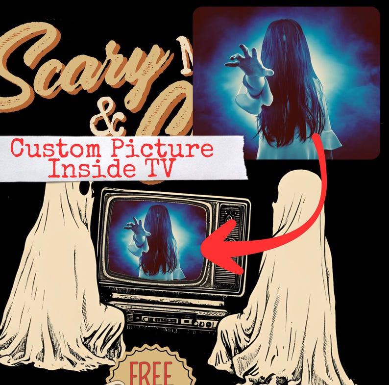 Personalized Halloween Horror Movies Vintage Inspired Ghost Sweatshirt