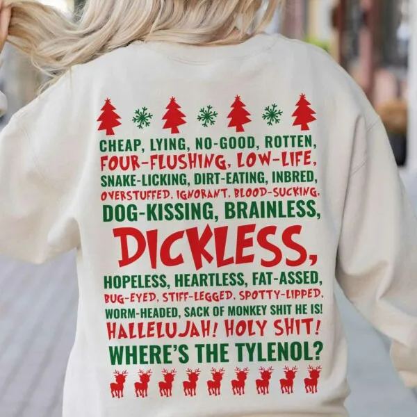 Custom Embroidered Griswold Family Christmas Shirt | Funny Christmas Shirt | Dickless Sweatshirt | Clark Griswold Shirt