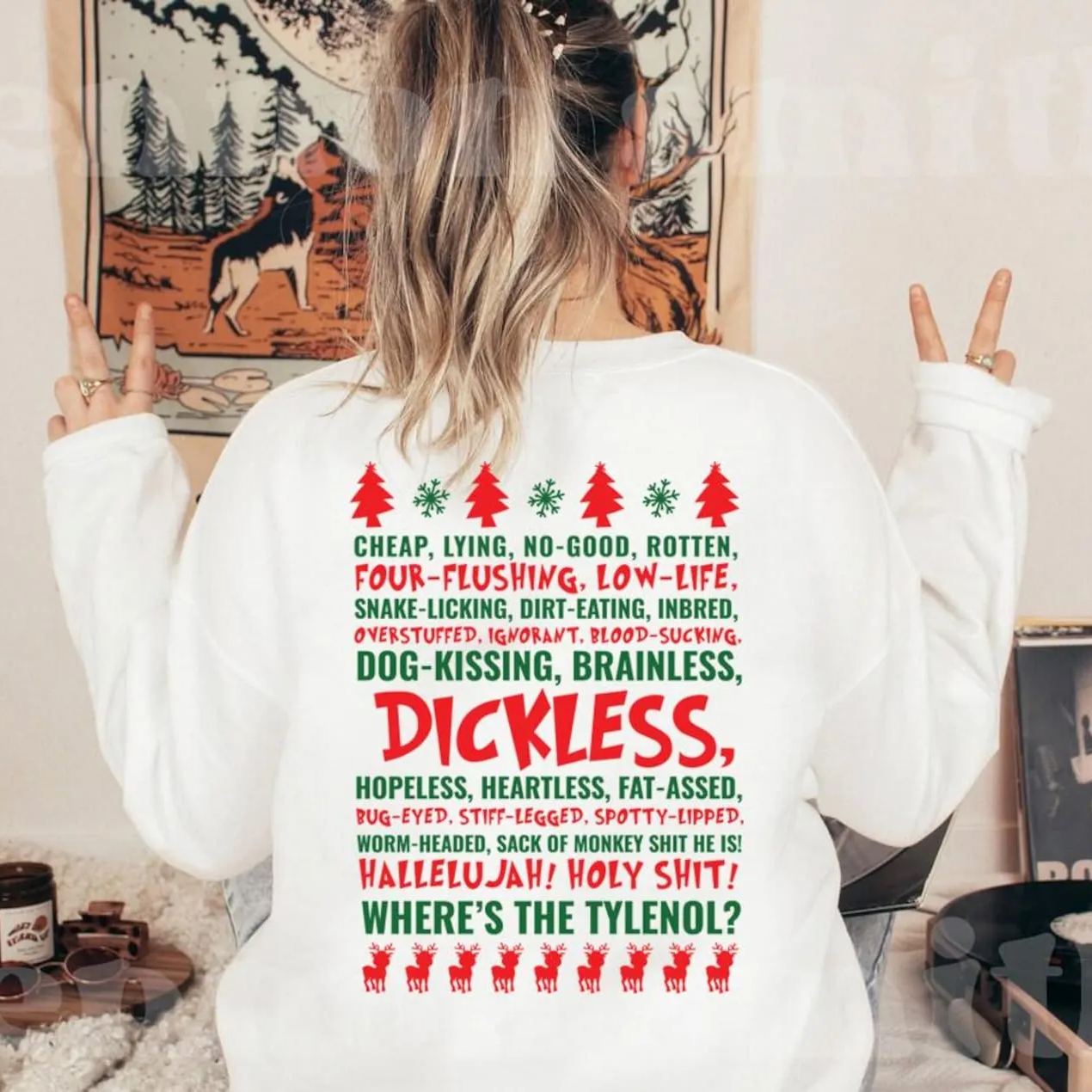 Custom Embroidered Griswold Family Christmas Shirt | Funny Christmas Shirt | Dickless Sweatshirt | Clark Griswold Shirt