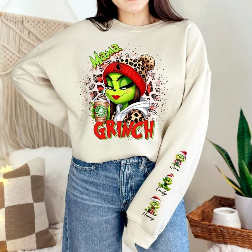 Custom Christmas Movie Characters Mama and Daddy Sweatshirt