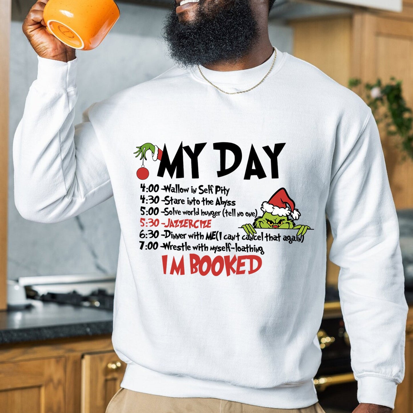 Custom Embroidered I Booked My Day Christmas Sweatshirt | Christmas Gifts