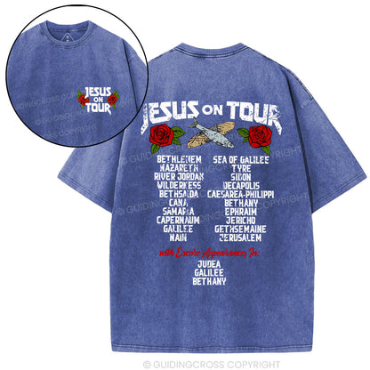 Jesus On Tour Christian Washed T-Shirt