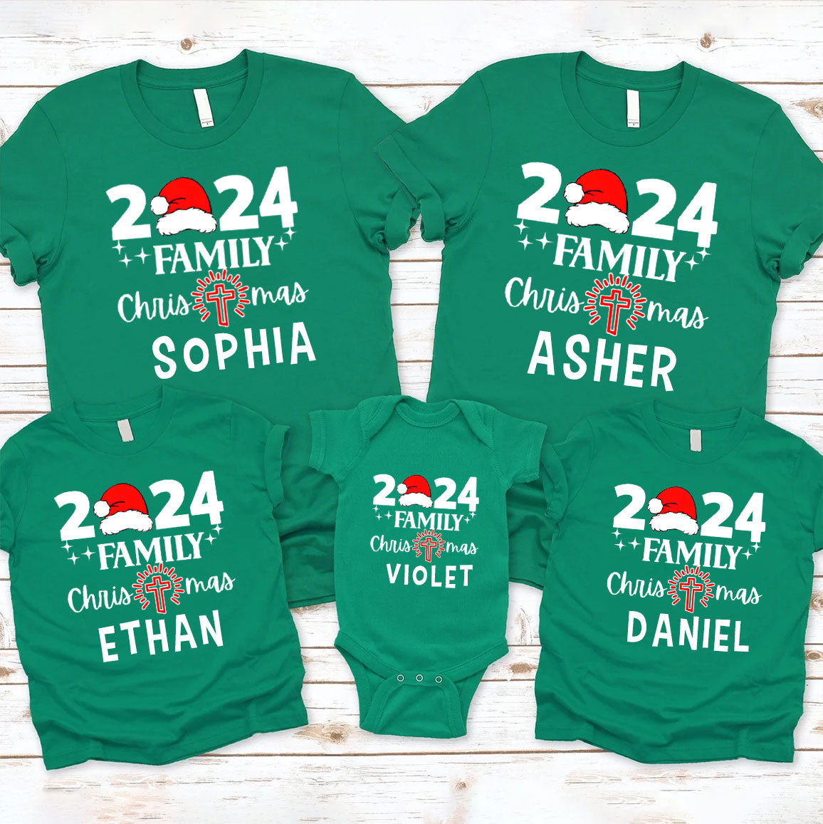Personalized Family Christmas Matching Christmas Christian T-Shirts