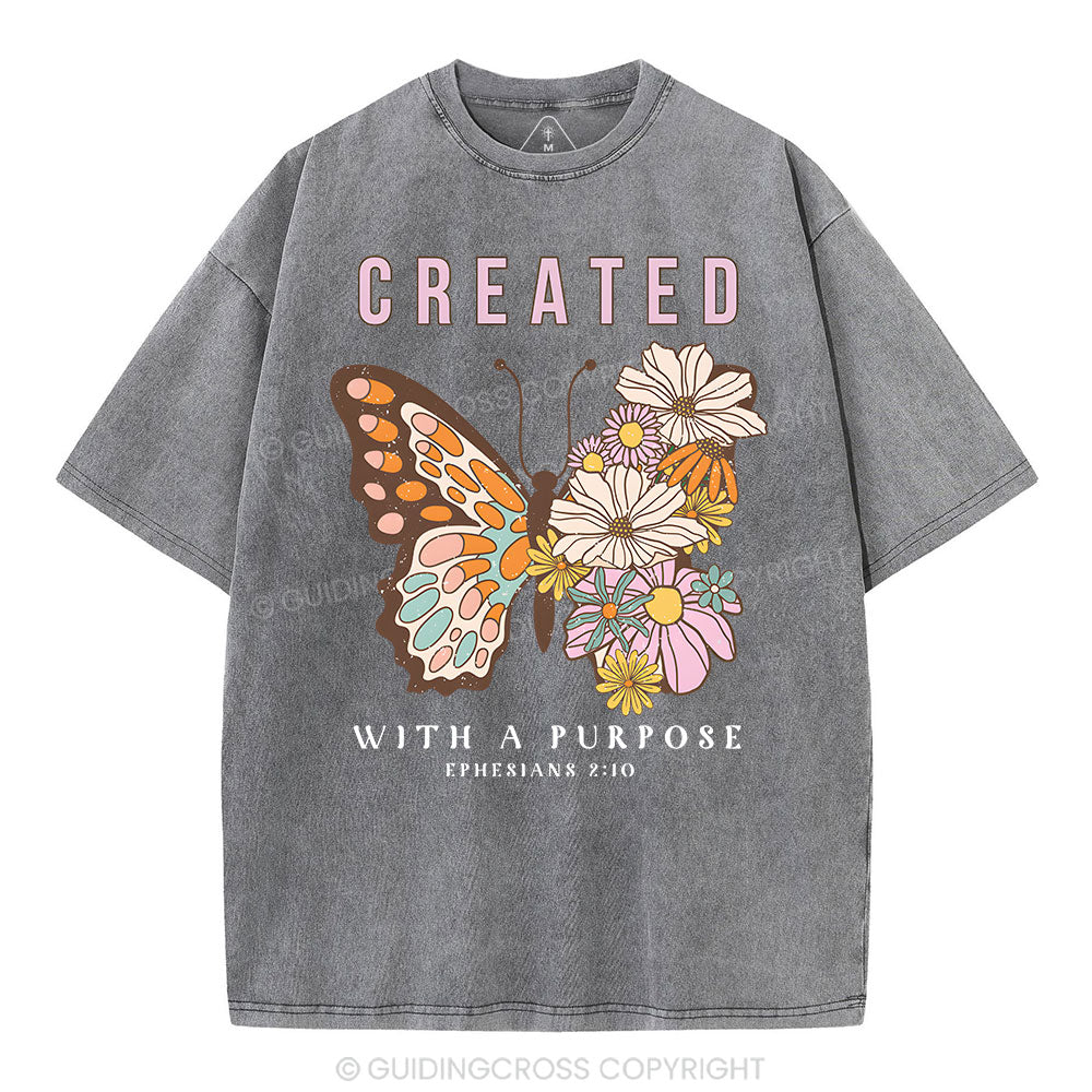 Created With Purpose Christian Washed T-Shirt