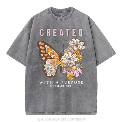 Created With Purpose Christian Washed T-Shirt