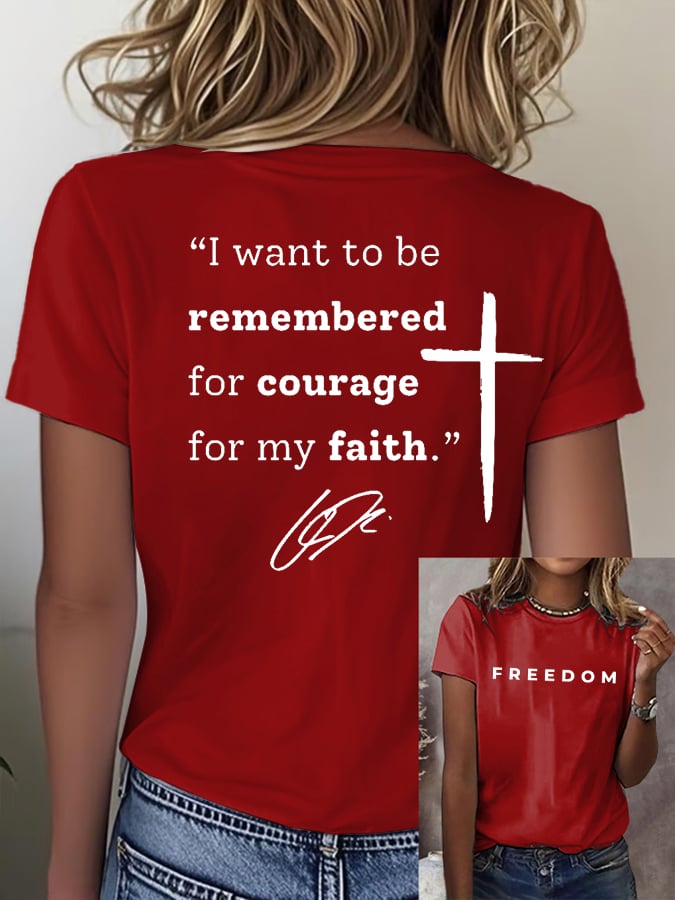 Women's Casual Hot Spot Print Crew Neck T-shirt