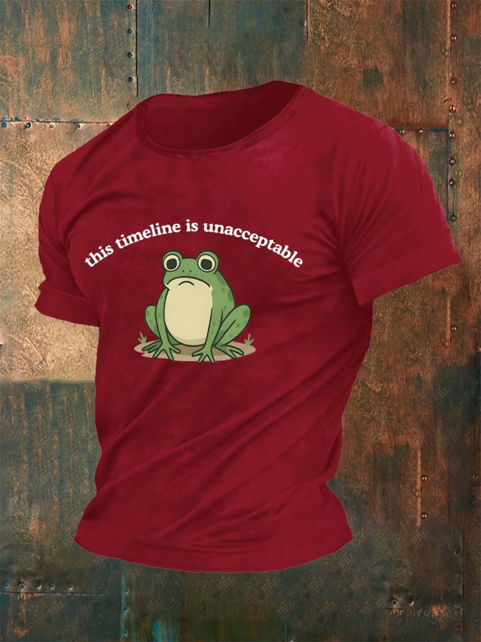 🔥Buy 3 Get 15% Off🔥Men's This Timeline Is Unacceptable  Print Casual T-Shirt