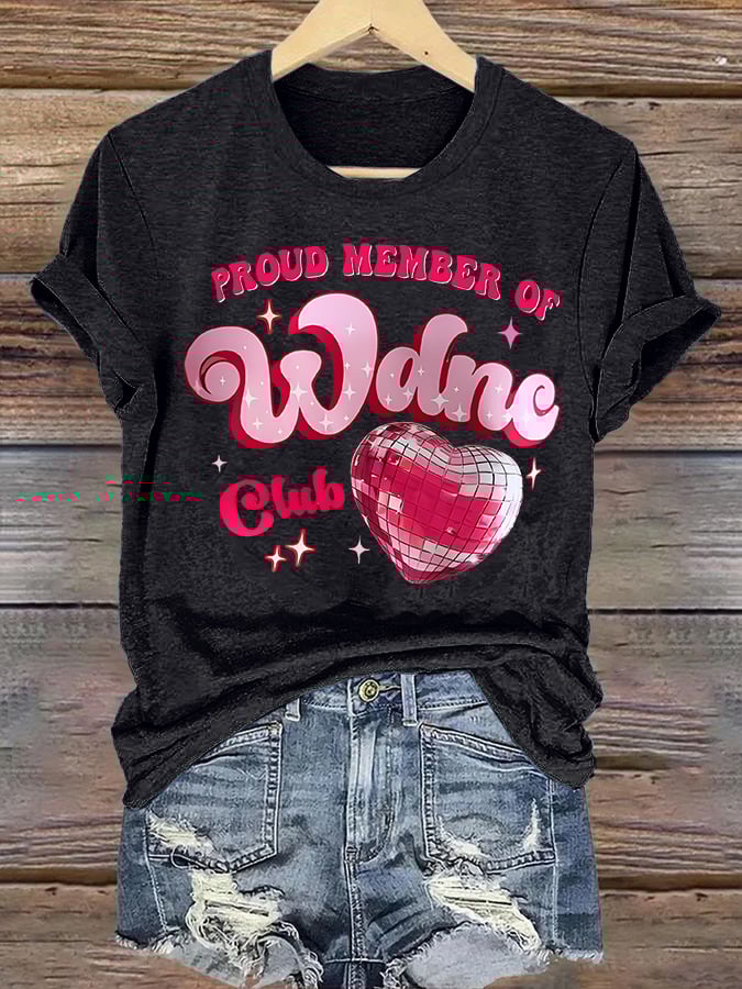 Women's  Retro Funny Proud Member Of Club We Do Not Care Menopause Perimenopause Print  T-Shirts