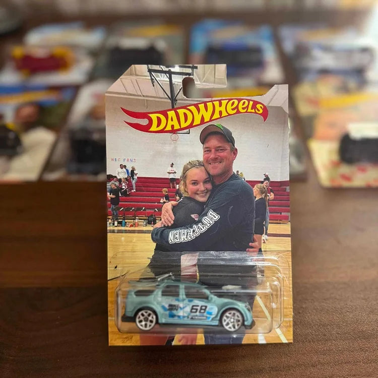 Custom Retro Dad Wheels Packaging Car Gift