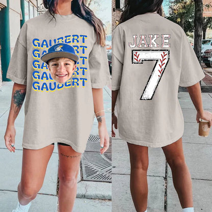 Custom Sports Mom Shirt – Personalized Baseball/Softball/Football/Soccer/Hockey Photo Tee